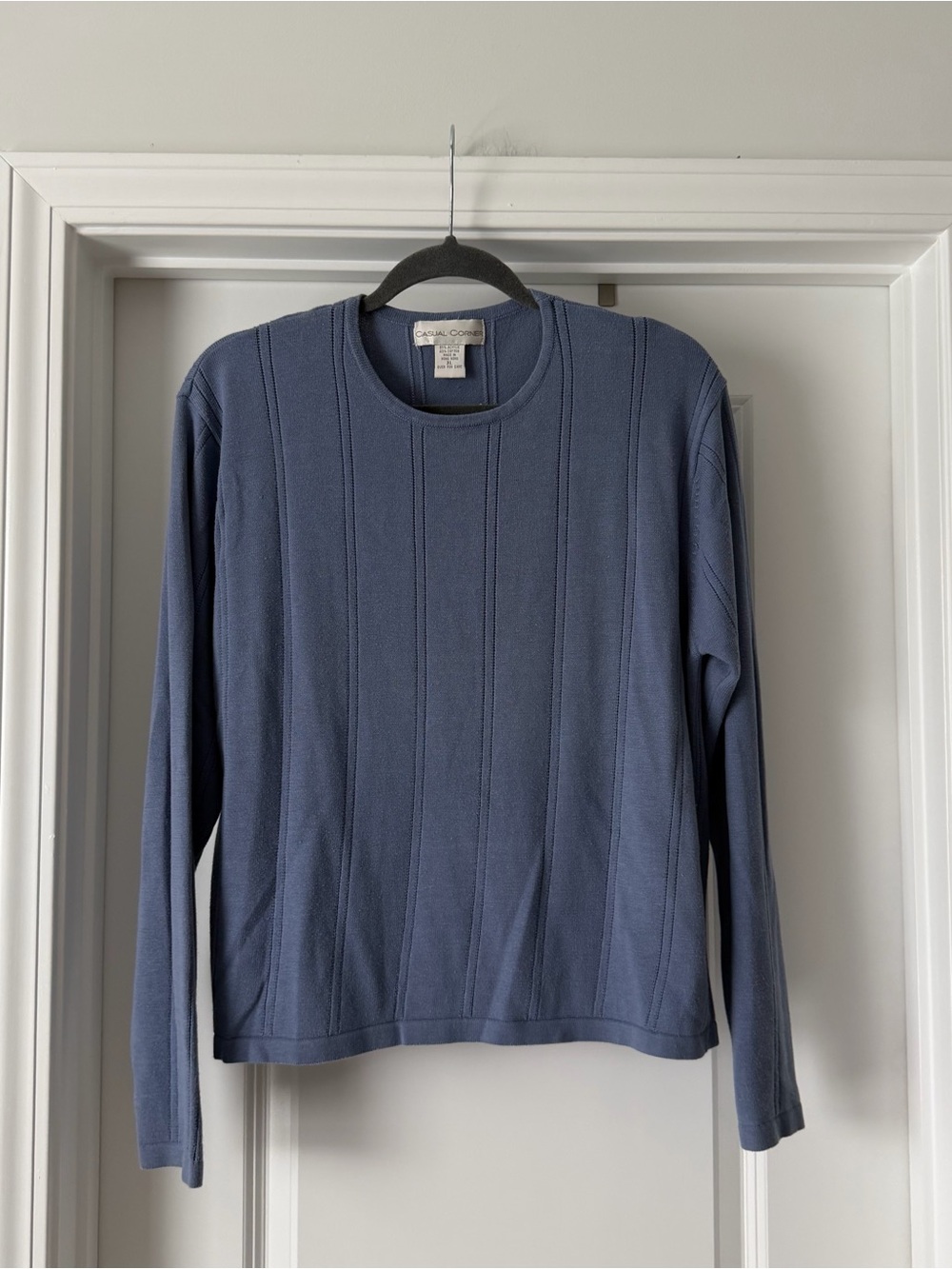 Casual Corner Muted Blue Top